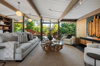 1547 Tarrytown Street is a stunning and sophisticated 4 bedroom Eichler home in the San Mateo Highlands neighborhood