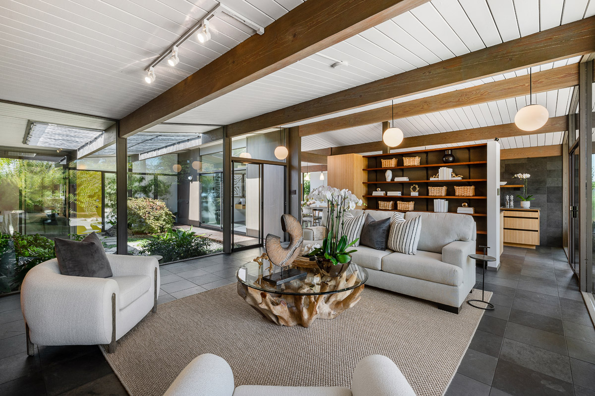 1547 Tarrytown Street is a stunning and sophisticated 4 bedroom Eichler home in the San Mateo Highlands neighborhood